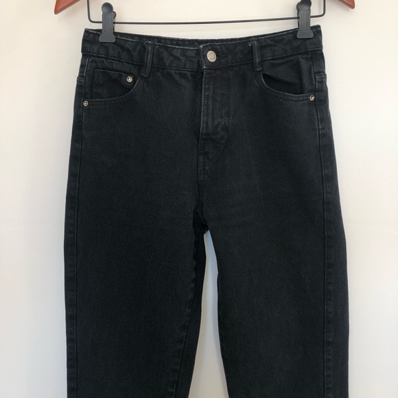 Zara Trafaluc Women's Mom Jeans Black Denim 80s Size 2 - Picture 3 of 10